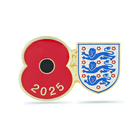 England Poppy Football Pin 2025