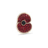 Pave Poppy Pin with Jet Centre