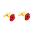 Red Enamel Poppy Cufflinks