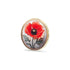 3D Painted Poppy Pin