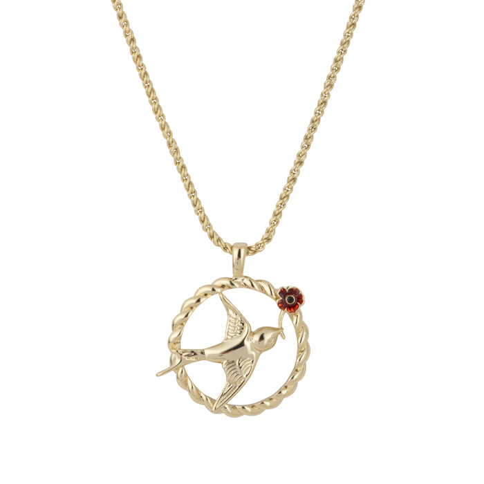 Flying Nightingale Poppy Necklace