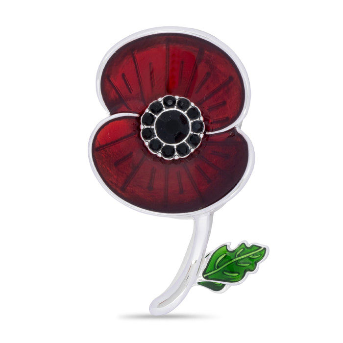 11th Hour, 11th Day, 11th Month Poppy Brooch