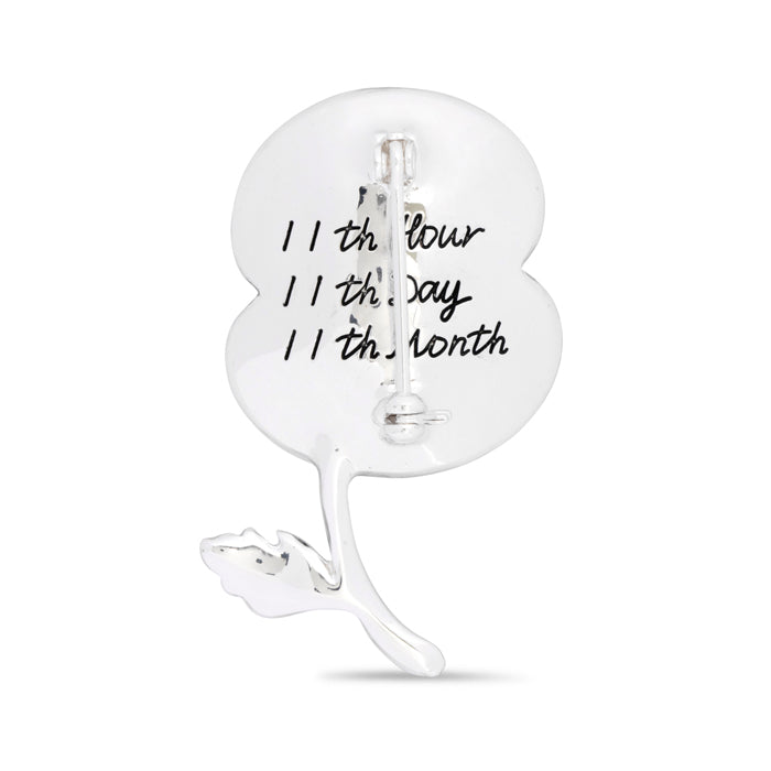 11th Hour, 11th Day, 11th Month Poppy Brooch
