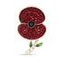 Pave Poppy with Crystal Stem Brooch