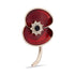 Ripple Crystal Jet Centre Poppy Brooch