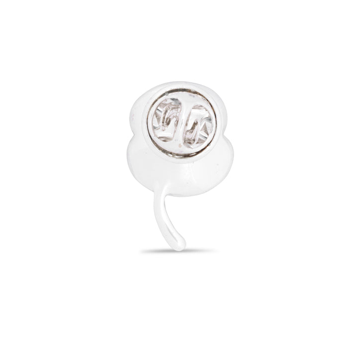 Enamel Poppy with Jet Centre Pin