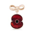 Sweetheart Poppy Bow Pin