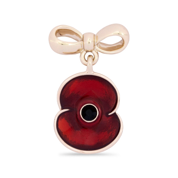 Sweetheart Poppy Bow Pin