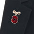 Sweetheart Poppy Bow Pin