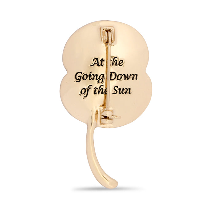 At the Going Down of the Sun Poppy Brooch