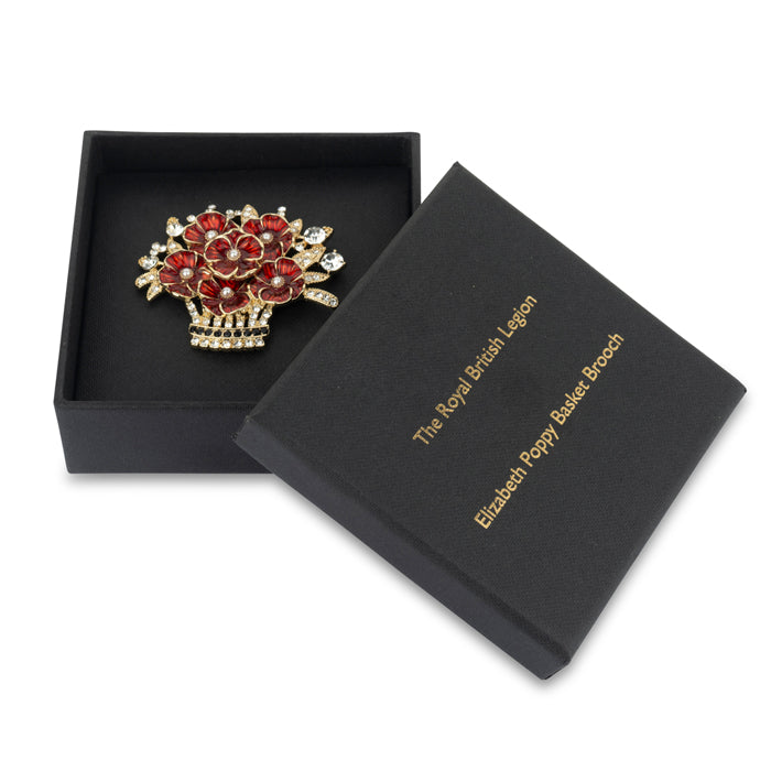 Elizabeth Poppy Basket Brooch
