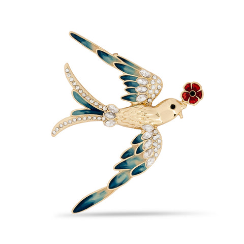 Flying Nightingales Brooch