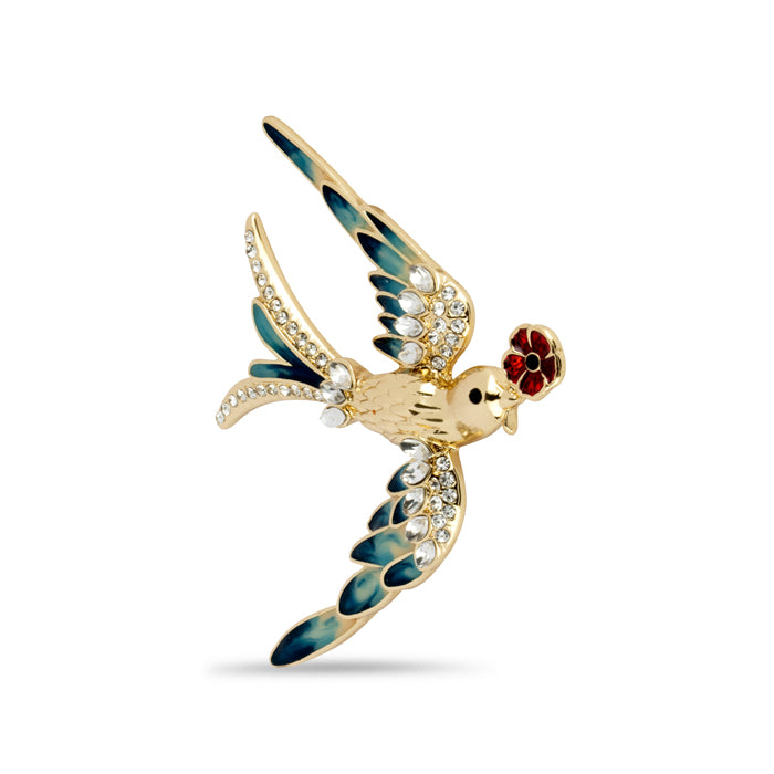 Flying Nightingales Brooch