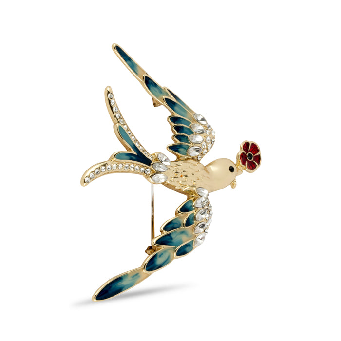 Flying Nightingales Brooch