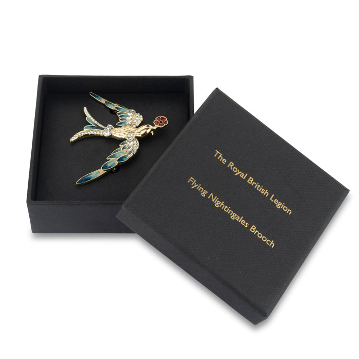 Flying Nightingales Brooch