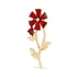 Elegant Crystal Poppy Brooch