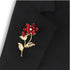 Elegant Crystal Poppy Brooch