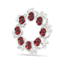 Crystal Poppy Wreath Brooch