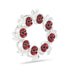 Crystal Poppy Wreath Brooch