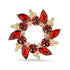 Multi Poppy Gem Wreath Brooch