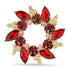 Multi Poppy Gem Wreath Brooch