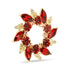 Multi Poppy Gem Wreath Brooch