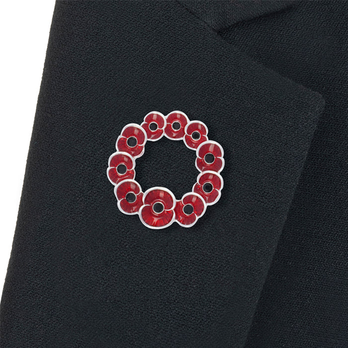 Multi Poppy Wreath Pin