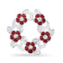 Forever Linked Crystal Poppy Wreath Pin