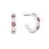 Forever Linked Crystal Poppy Wreath Hoop Earrings