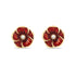 3D Crystal Poppy Stud Earrings