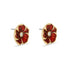 3D Crystal Poppy Stud Earrings