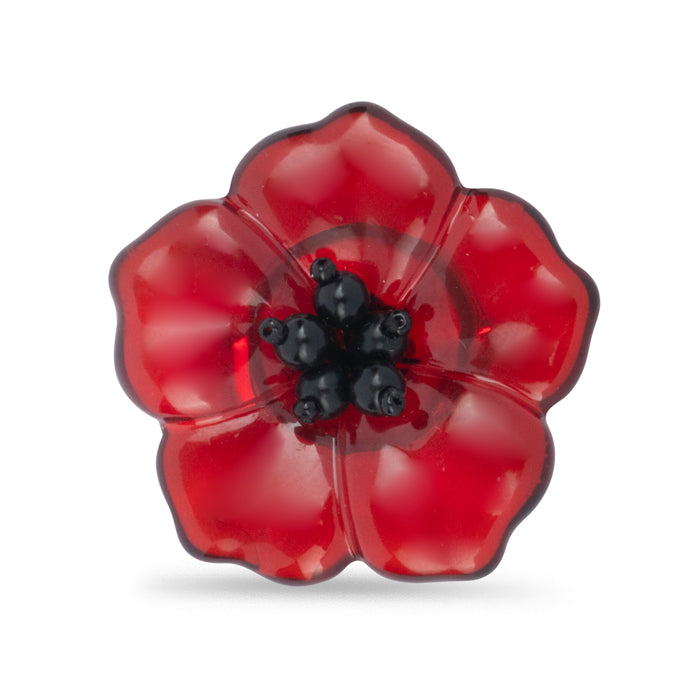 Resin Poppy Brooch