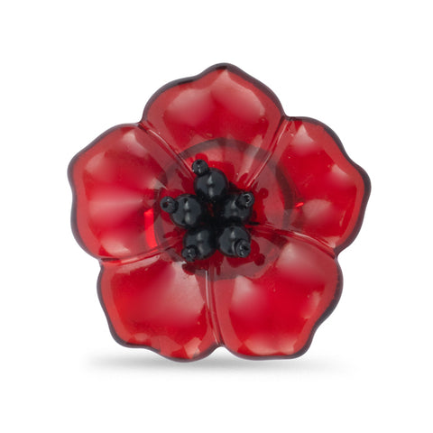 Resin Poppy Brooch