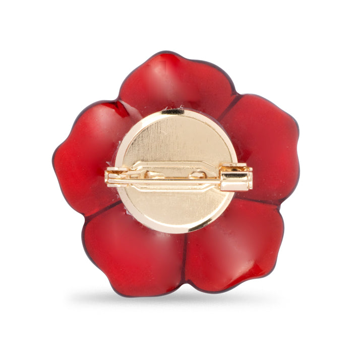 Resin Poppy Brooch
