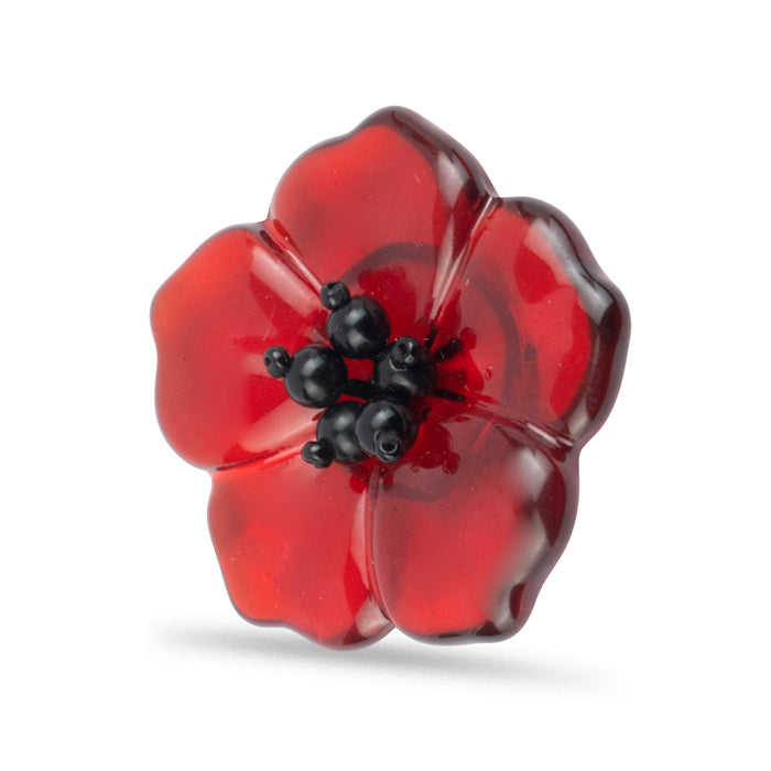 Resin Poppy Brooch