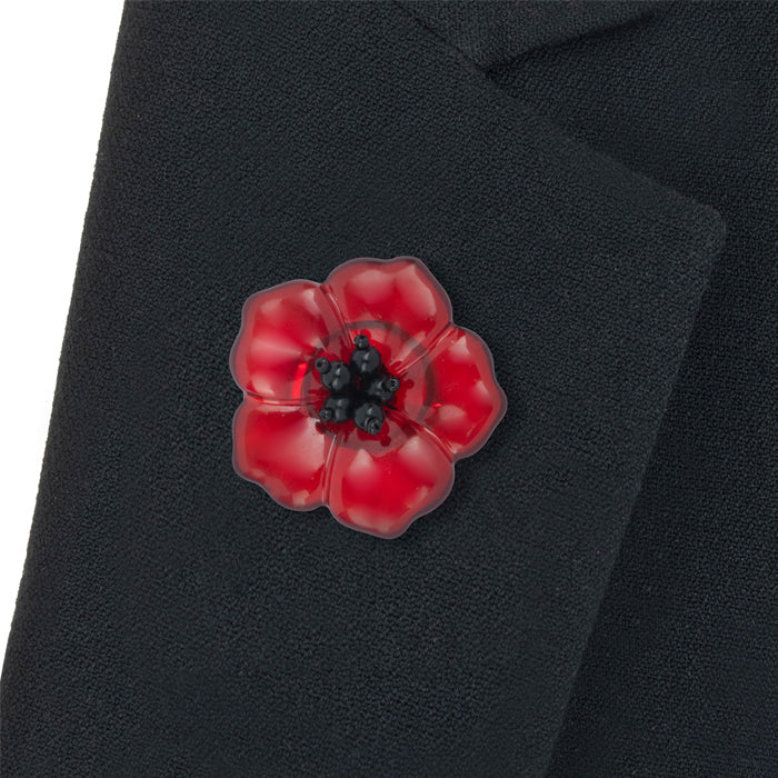 Resin Poppy Brooch