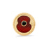British Pewter Poppy Round Pin
