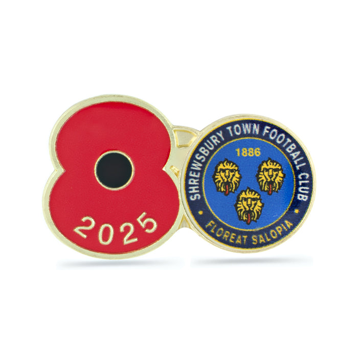Shrewsbury Town Poppy Football Pin 2025