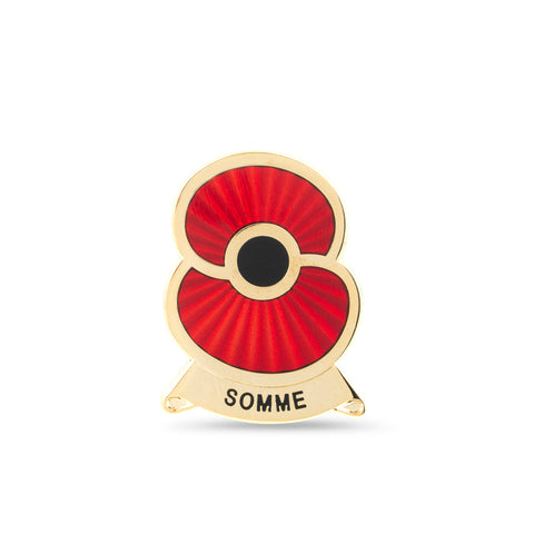 Remembering Somme Poppy Lapel Pin