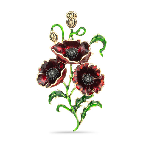 Laurence Llewelyn-Bowen Art Deco Poppy Brooch