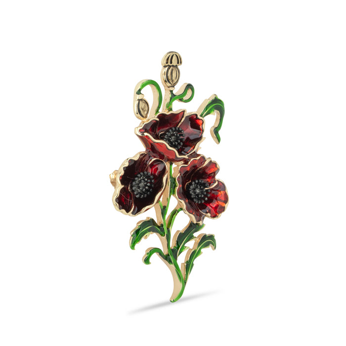 Laurence Llewelyn-Bowen Art Deco Poppy Brooch