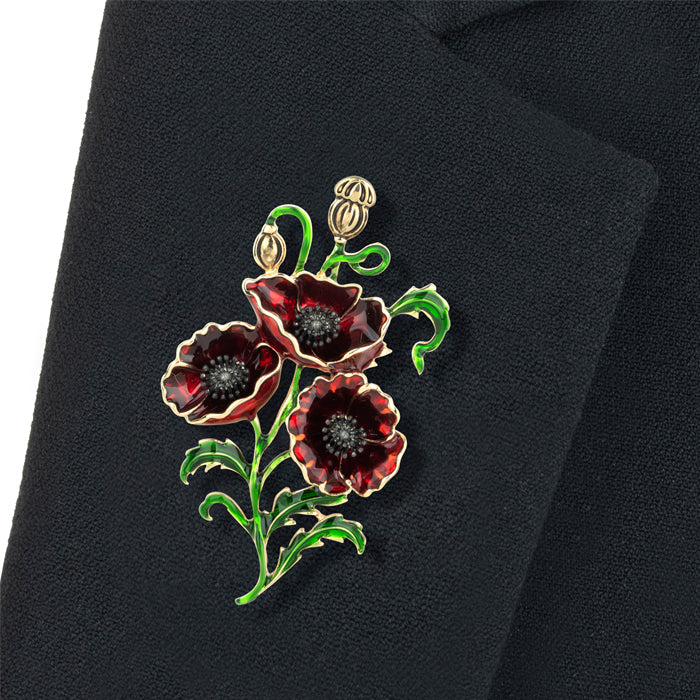 Laurence Llewelyn-Bowen Art Deco Poppy Brooch