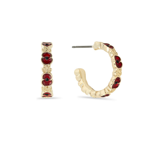 Poppy Wreath Hoop Earrings