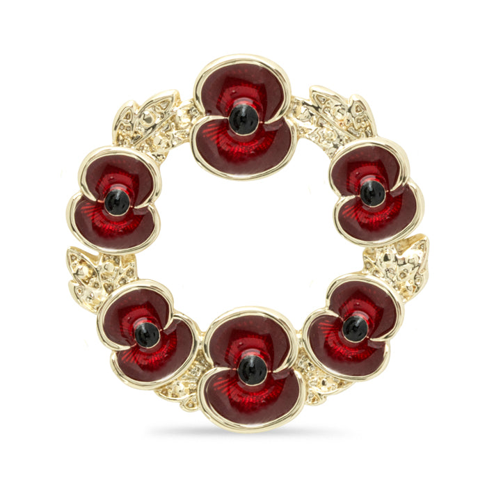 Poppy Wreath Pin