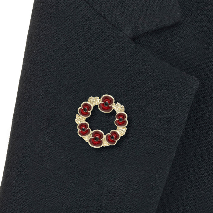 Poppy Wreath Pin