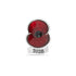 2026 Dated Poppy Lapel Pin in Silver Tone