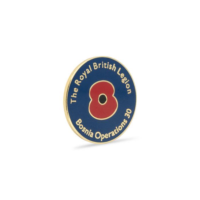 Bosnia 30 Poppy Lapel Pin