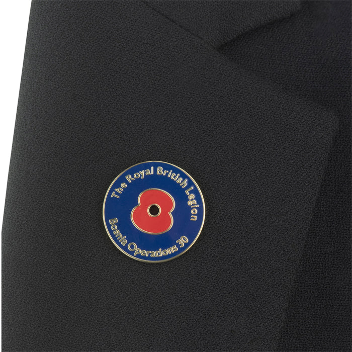 Bosnia 30 Poppy Lapel Pin