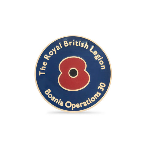 Bosnia 30 Poppy Lapel Pin