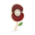 Ripple Pearl Centre Poppy Leaf Brooch
